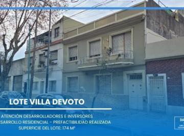 Terreno · 174m² · Lote en Venta - Concordia 4421 - Villa Devoto
