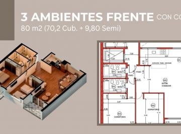 Departamento · 70m² · 3 Ambientes · 1 Cochera · Departamento en San Miguel