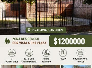 Casa de 3 ambientes, San Juan · Alquilo Casa de 3 Dorm. Zona Residencial