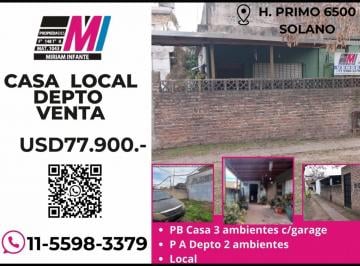 Casa · 1m² · 3 Ambientes · Casa con Local en Venta en Solano