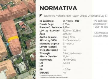 Terreno · 303m² · Venta - Terreno - Caballito - Permuta - Lote - Caballito Norte