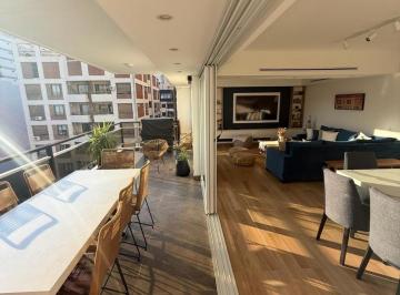 BALCON TERRAZA - LIVING COMEDOR · 128 m² Departamento Full Reciclado a Nuevo en Palermo con Gran Balcon Terraza, y Cochera