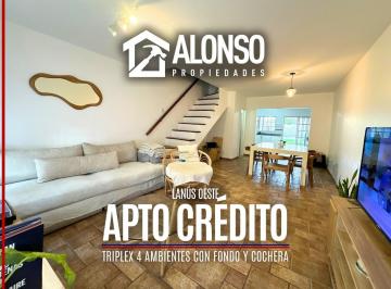 PH · 100m² · 4 Ambientes · 1 Cochera · Venta - Triplex 4 Ambientes con Cochera, Fondo y Pileta