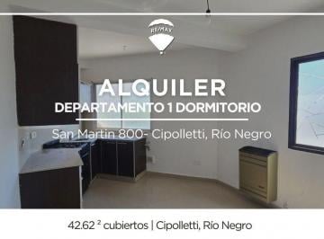 Departamento · 43m² · 2 Ambientes · Alquiler Departamento 1 Dormitorio en Cipolletti