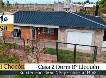 Casa · 114m² · 3 Ambientes · 2 Cocheras · Venta Casa 2 Dorm B° Llequén | V. Chocon