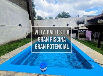 Casa · 80m² · 3 Ambientes · 2 Cocheras · Casa en Venta 3 Amb Villa Ballester Pileta Terraza