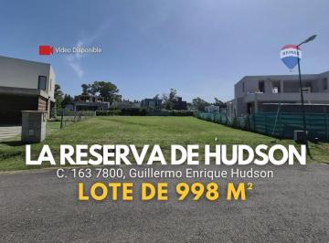 Terreno · 990m² · Lote Central, Barrio La Reserva de Hudson