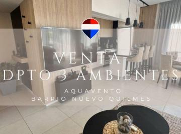 Departamento · 73m² · 3 Ambientes · 1 Cochera · Venta Depto 3 Amb Cochera Aquavento Nuevo Quilmes