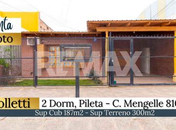 Casa · 187m² · 7 Ambientes · 1 Cochera · Venta Casa 2 Dorm. Quincho y Pileta, Mengelle 810