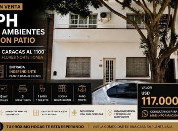 PH · 72m² · 4 Ambientes · PH 4 Ambientes Al Frente C/ Entrada Independiente y Patio – Flores Norte