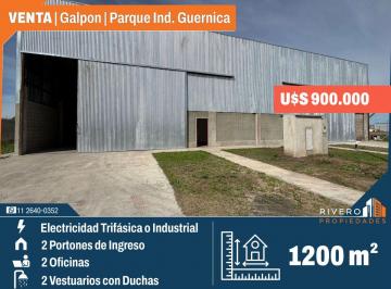 Bodega-Galpón de 3 ambientes, Presidente Perón · Amplio Galpon 1200 m - Luz Potencia Trifasica o Industrial - Parque Industrial Guernica - Oficinas