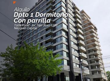 Departamento · 60m² · 2 Ambientes · Alquiler Departamento 1 Dormitorio con Parrilla - Edificio Kuref - San Juan 1076 - Neuquén Capital