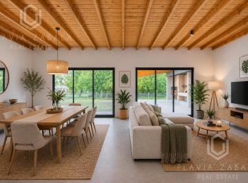 Casa · 156m² · 4 Ambientes · 1 Cochera · Venta Casa Cuatro Ambientes a Estrenar con Quincho y Pileta, Barrio Privado, Manzanares, Pilar