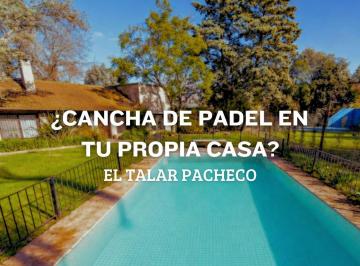 Casa · 142m² · 3 Ambientes · 1 Cochera · Venta Casa Pileta y Padel El Talar Pacheco