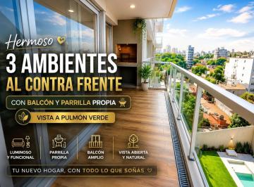 Departamento · 57m² · 3 Ambientes · 1 Cochera · Venta Departamento 3 Ambientes Villa Ortuzar Pilet