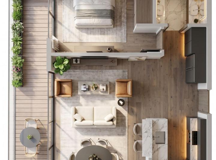Departamento · 55m² · 2 Ambientes · 1 Cochera