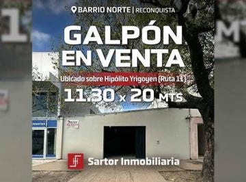 Bodega-Galpón · 239m² · 2 Ambientes · Galpón Ideal Para Salón Sobre Ruta 11. Boulevard Hipolito Irigoyen