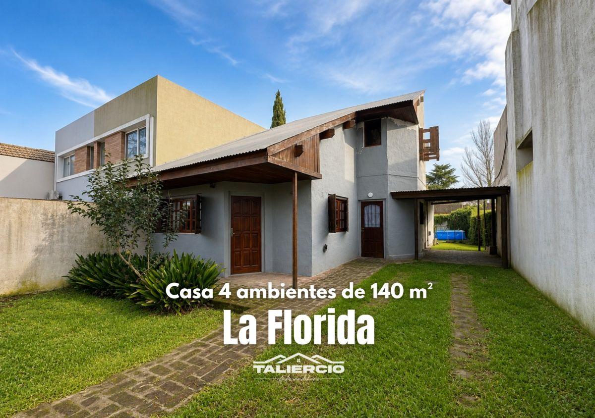 Casa de 4 amb, 290m² en Barrio La Florida con parque y cochera