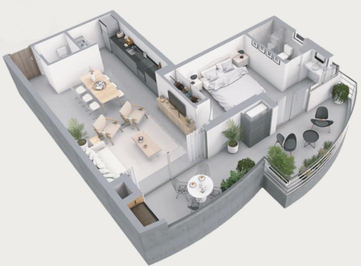 Departamento · 105m² · 1 Ambiente