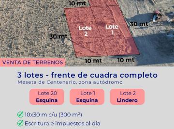 Terreno , Centenario · 3 Terrenos con Escritura - Frente de Cuadra Completo - Centenario, Zona a
