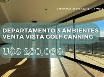 Departamento · 95m² · 3 Ambientes · 1 Cochera · Departamento 3 Ambientes Venta Vista Golf Canning