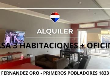 Casa · 155m² · 8 Ambientes · 2 Cocheras · Alquiler Casa + Oficina Fernandez Oro