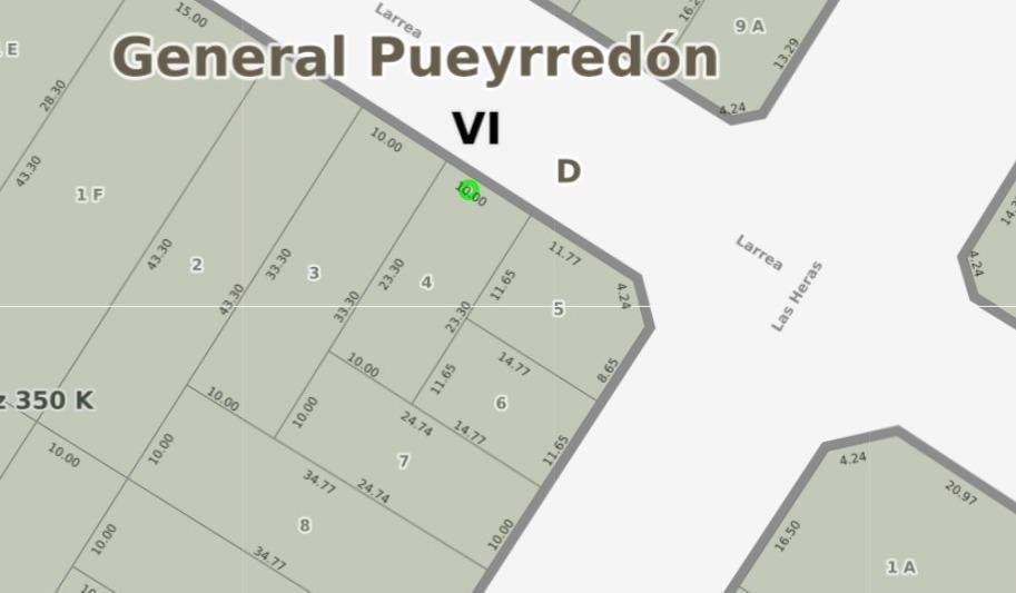 Terreno en Larrea y Las Heras