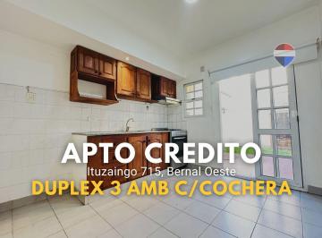 PH · 59m² · 3 Ambientes · 1 Cochera · Dúplex 3 Ambientes Ituzaingó 715, Bernal