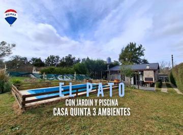 Casa · 100m² · 3 Ambientes · 3 Cocheras · Venta Casa Quinta El Pato con Pileta