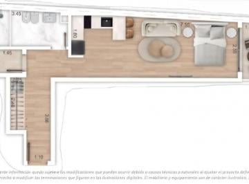 Departamento · 43m² · 1 Ambiente · Venta Monoambiente Terraza Pocitos Pozo
