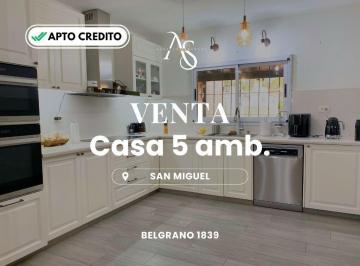 Casa · 143m² · 5 Ambientes · 2 Cocheras · Casa en San Miguel