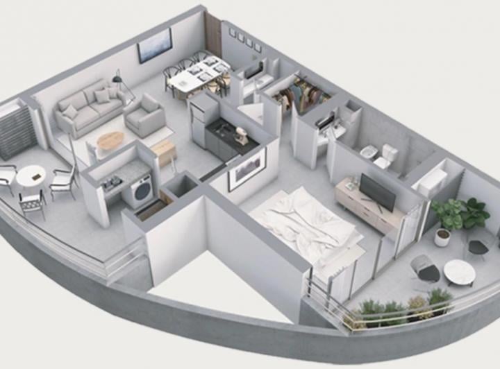 Departamento · 87m² · 2 Ambientes