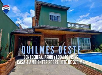Casa · 320m² · 4 Ambientes · 2 Cocheras · Venta Casa 4 Amb C/pileta y Local Quilmes Oeste