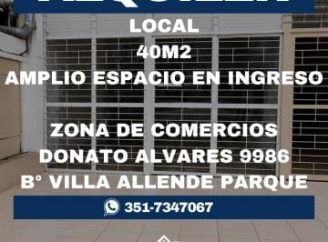 Local comercial de 1 ambiente, Villa Allende · Local en Alquiler B° Villa Allende Parque 40 m²