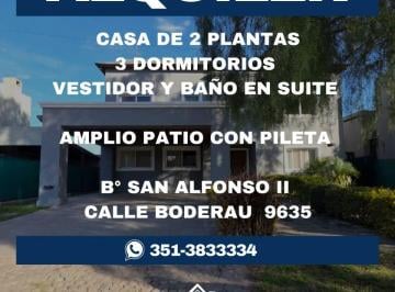 Casa de 5 ambientes, Villa Allende · Casa en Alquiler en Barrio San Alfons II, a Minutos de Paseo Rivera.