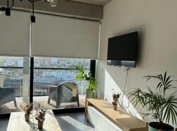 Departamento · 49m² · 2 Ambientes · 1 Cochera · Departamento de 2 Ambientes Amoblado, Piso 11 en Alquiler con Balcón y Cochera en Olivos. Domus.