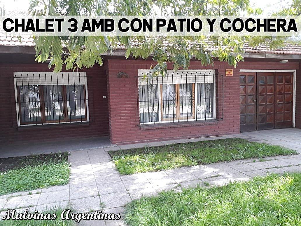 Chalet 3 amb con patio y cochera zona barrio malvinas argentinas