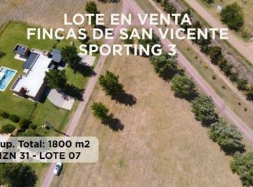 Terreno · 1800m² · Lote 1800 m Fincas de San Vicente Sporting Venta