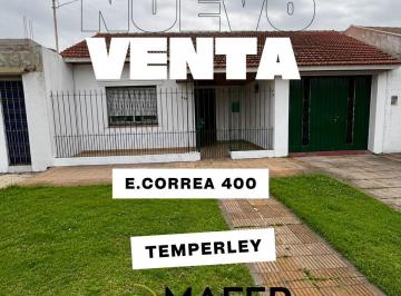 Casa de 3 ambientes, Lomas de Zamora · Casa 3 Ambientes con Cochera y Patio – Temperley