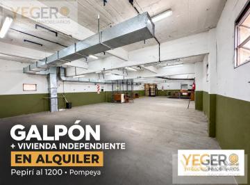 Bodega-Galpón · 800m² · Alquiler Espectacular Galpón en Pompeya, 800 Mtrs2