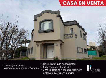 Casa · 633m² · 7 Ambientes · 3 Cocheras · Casa en Venta Jardines del Jockey. 3 Dorm.. 2 Baños. Seguridad. 2 Plantas. Posesión Inmediata.