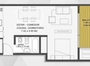 Departamento · 34m² · 1 Ambiente · Venta - Departamento - Monoambiente - Villa Luro - Balcon
