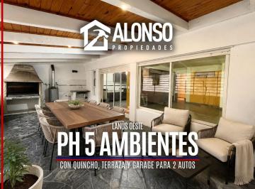 PH · 150m² · 5 Ambientes · 2 Cocheras · Venta - PH 5 Ambientes con Quincho y Garage 2 Autos - Lanús