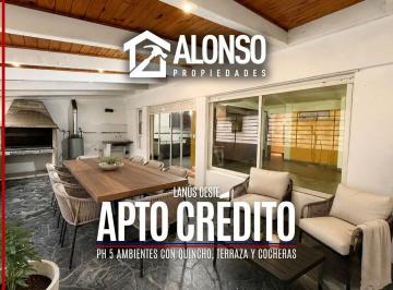 PH · 190m² · 5 Ambientes · 2 Cocheras · Venta - PH 5 Ambientes con Garage 2 Autos - Apto Crédito