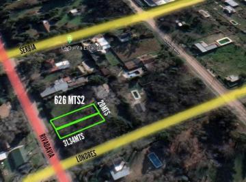 Terreno · 626m² · Terreno Venta - 20x31,34 m - 626 m² Totales - Villars