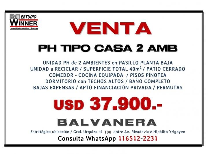PH · 40m² · 2 Ambientes