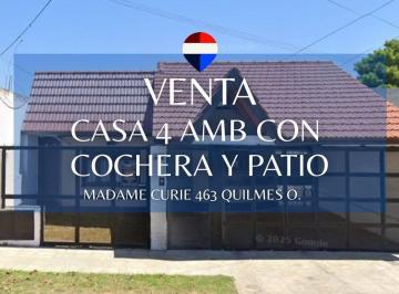 Casa · 91m² · 3 Ambientes · 1 Cochera · Casa 3 Amb con Patio y Cochera Quilmes Oeste