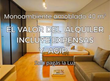 Departamento · 38m² · 1 Ambiente · Alquiler Monoambiente Amoblado Almagro Precio Fina