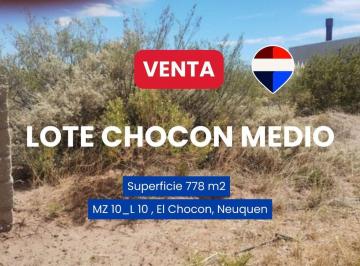 Terreno · 778m² · Venta Lote Chocon Medio Etapa Medanos