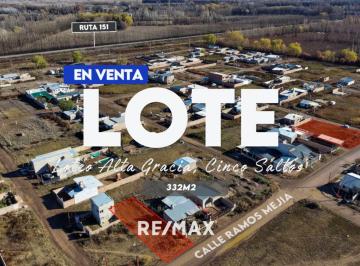 Terreno · 332m² · Lote en Venta | Loteo Alta Gracia | Cinco Saltos